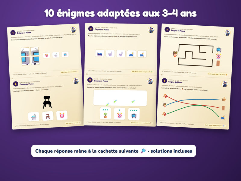 Énigmes du niveau 3-4 ans