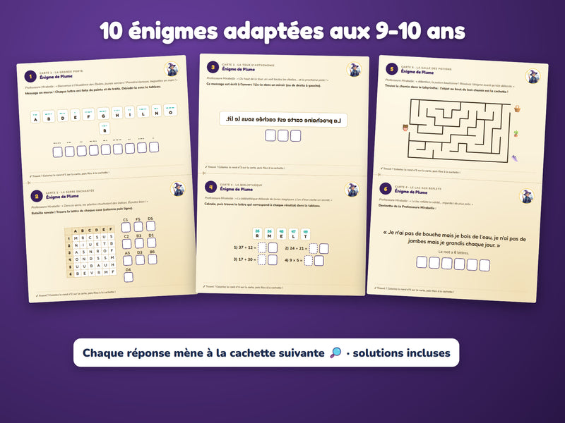 Énigmes du niveau 9-10 ans