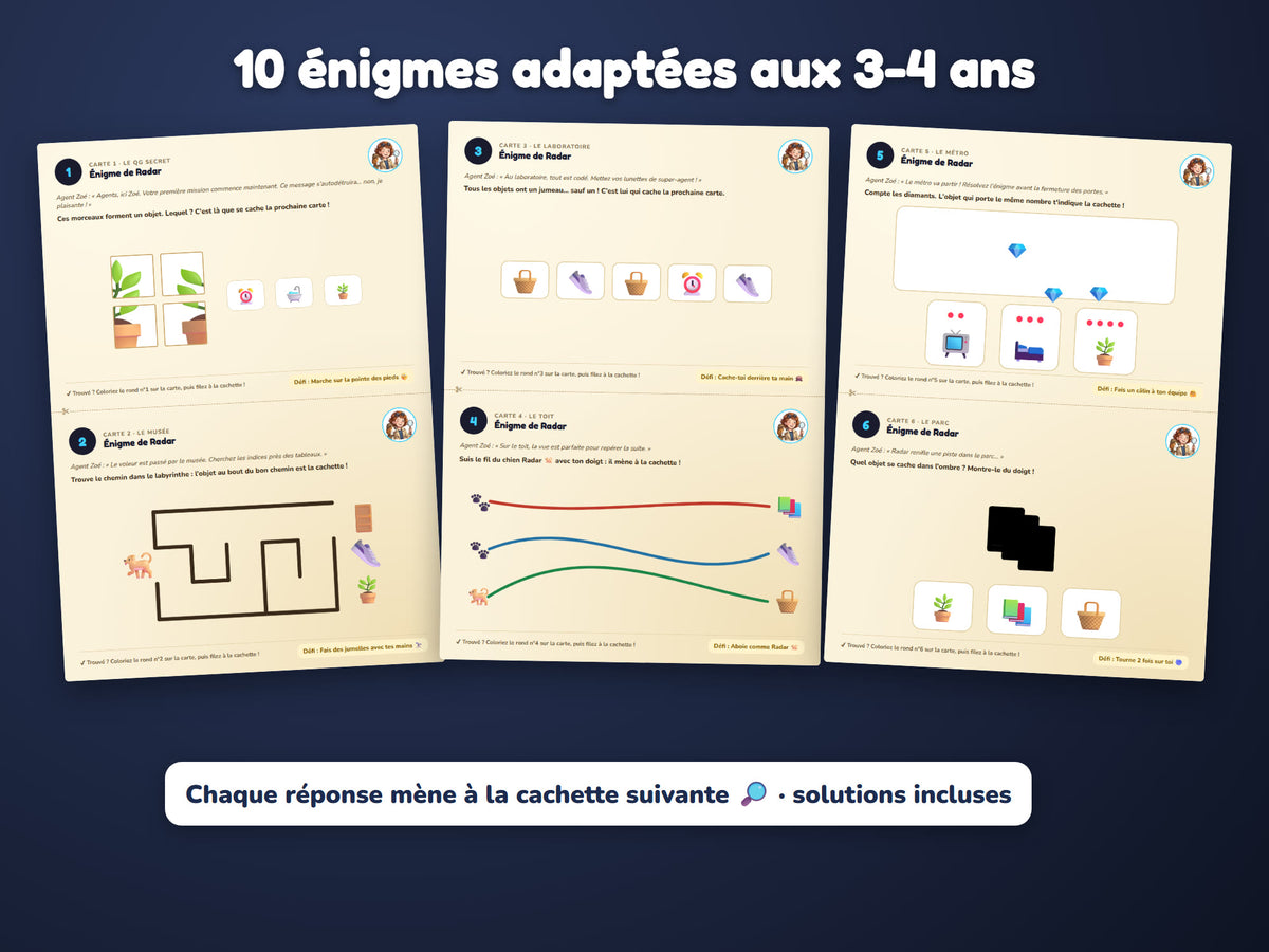 Opération Diamant Bleu — énigmes 3-4 ans