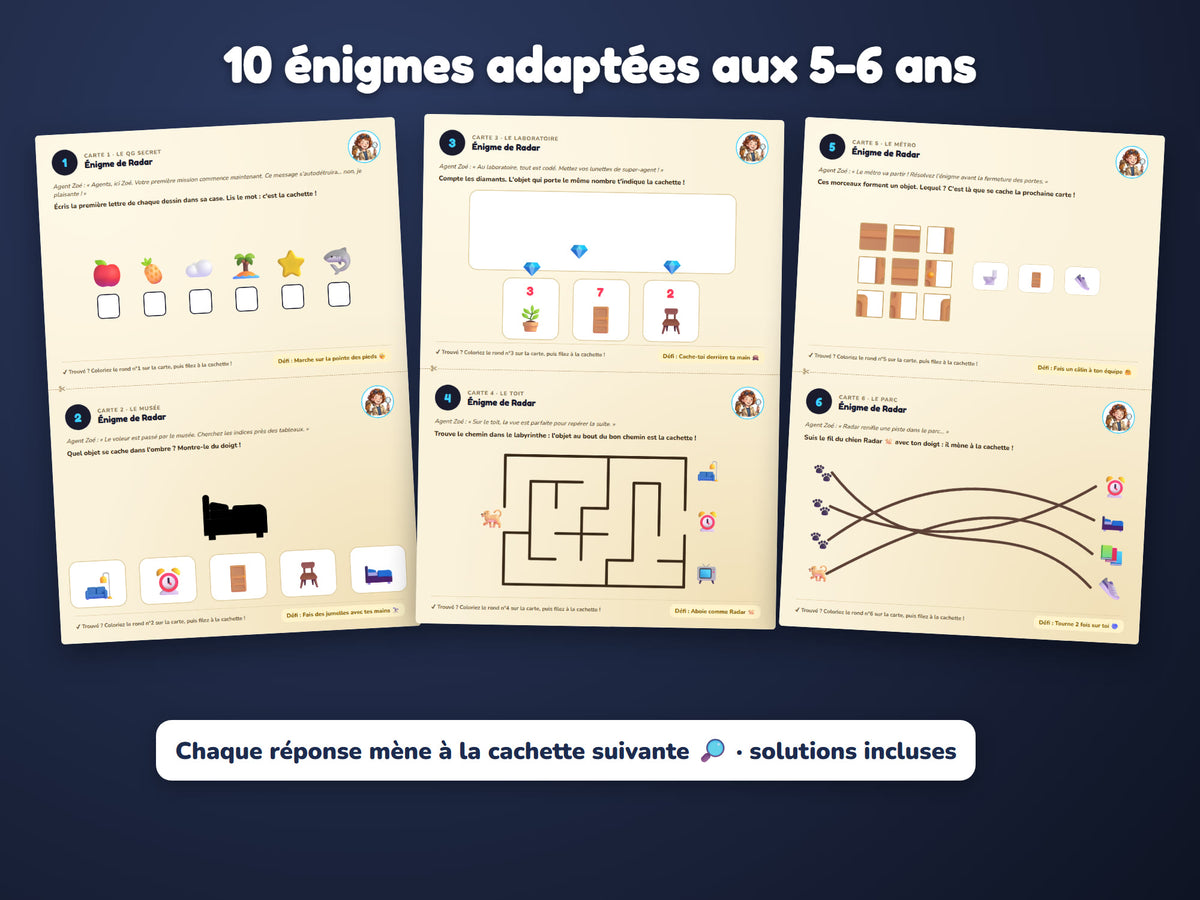 Opération Diamant Bleu — énigmes 5-6 ans