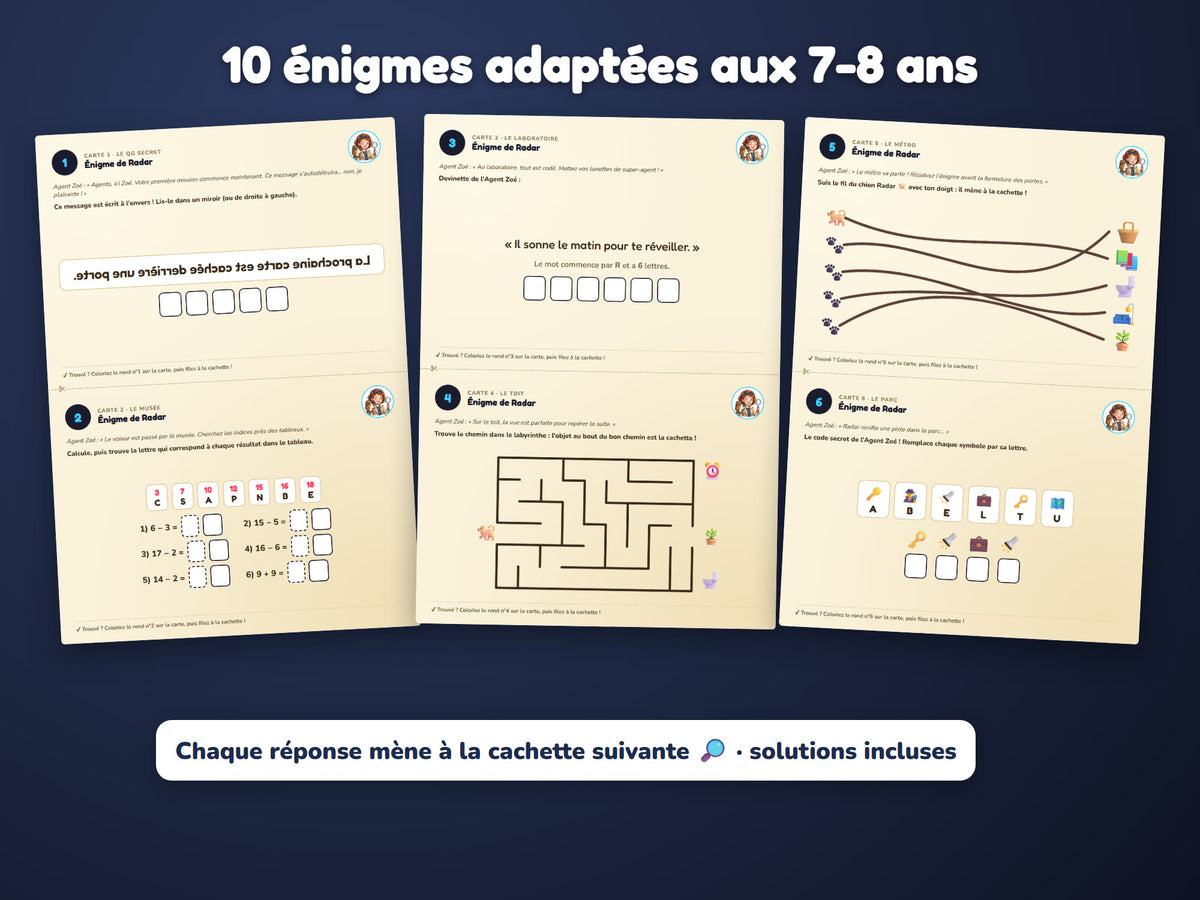 Opération Diamant Bleu — énigmes 7-8 ans