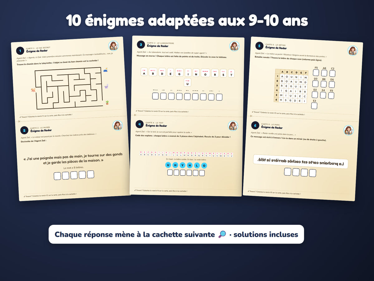 Opération Diamant Bleu — énigmes 9-10 ans