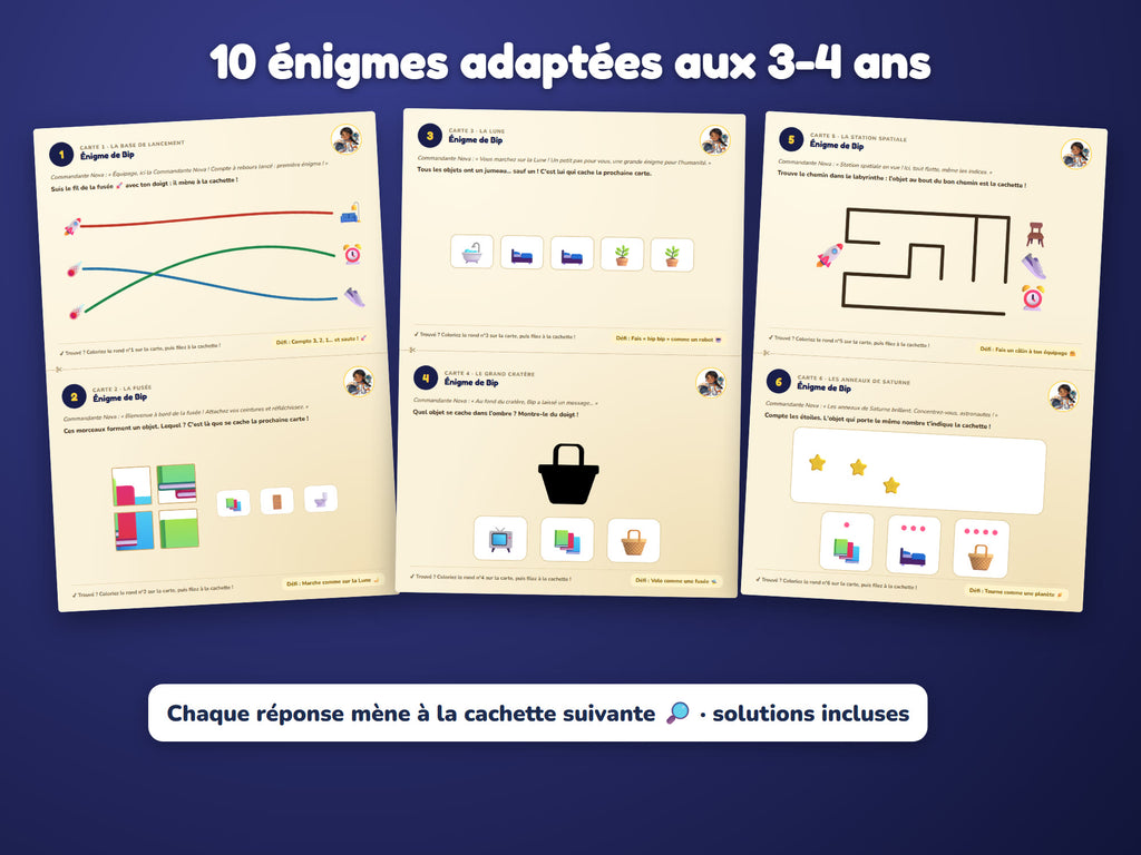 Mission Étoile Filante — énigmes 3-4 ans