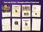Le Mystère du Manoir Citrouille — tout ce qui est inclus : 16 pages prêtes à imprimer