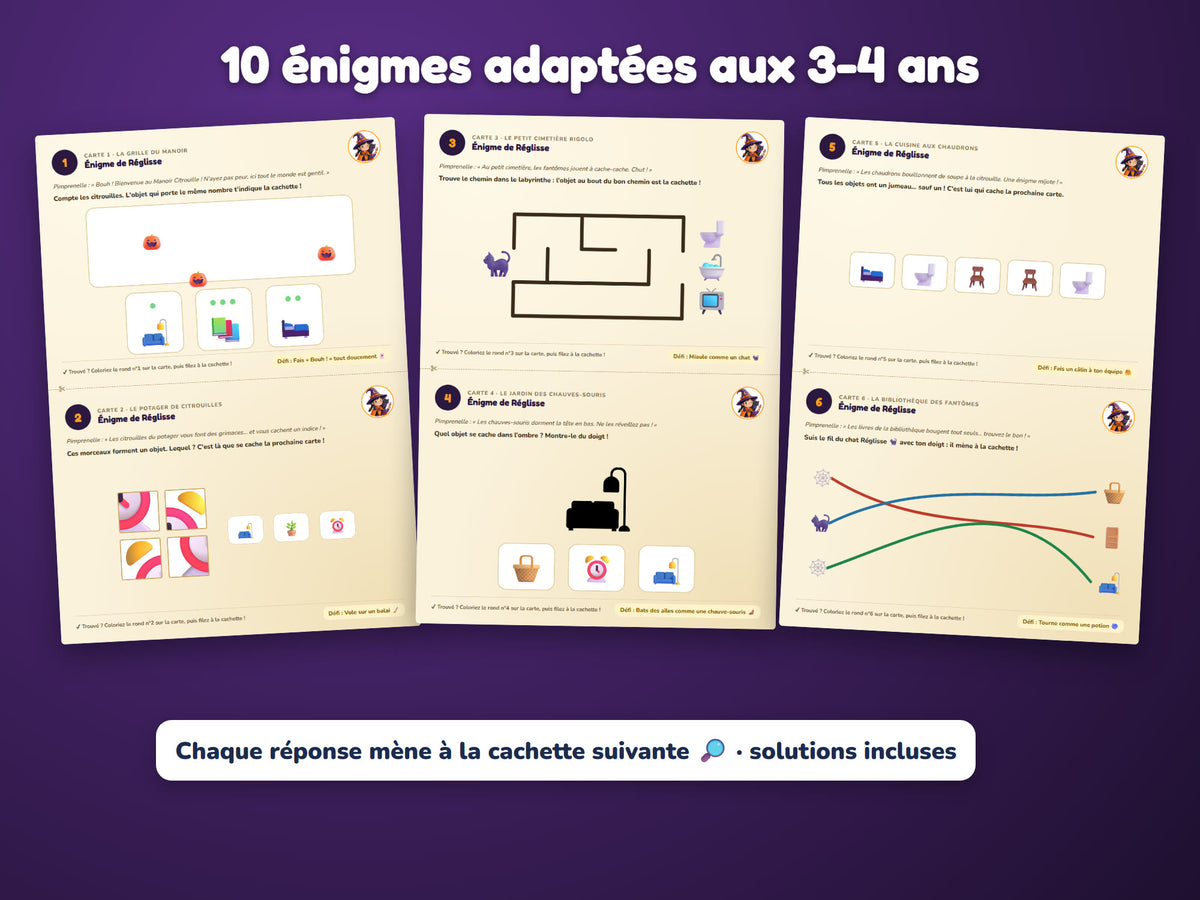 Le Mystère du Manoir Citrouille — énigmes 3-4 ans