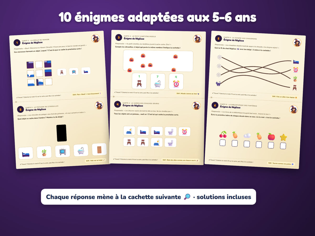Le Mystère du Manoir Citrouille — énigmes 5-6 ans