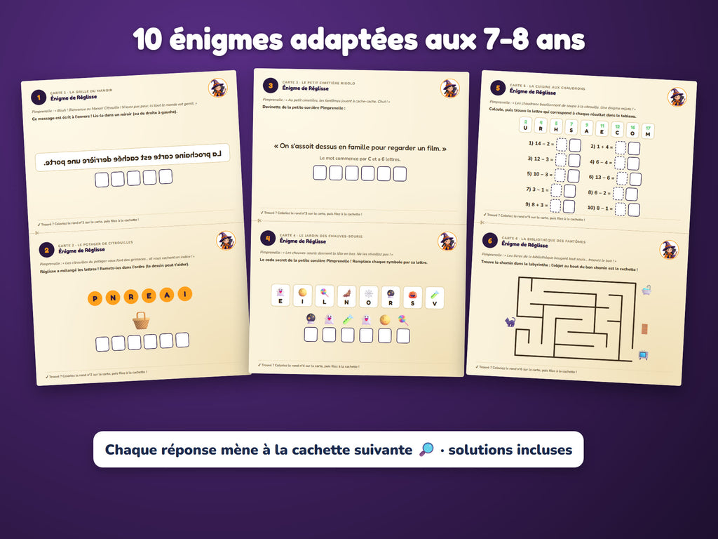 Le Mystère du Manoir Citrouille — énigmes 7-8 ans