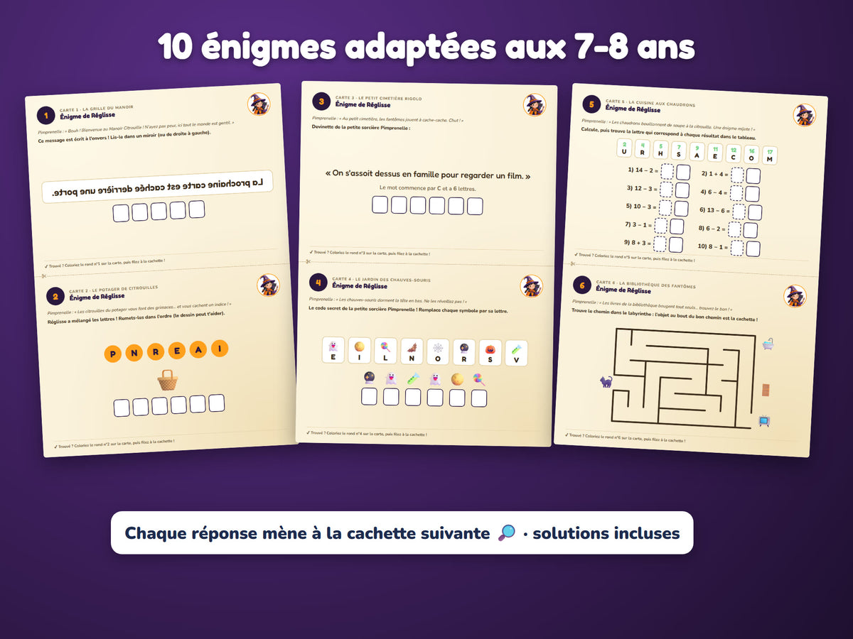 Le Mystère du Manoir Citrouille — énigmes 7-8 ans