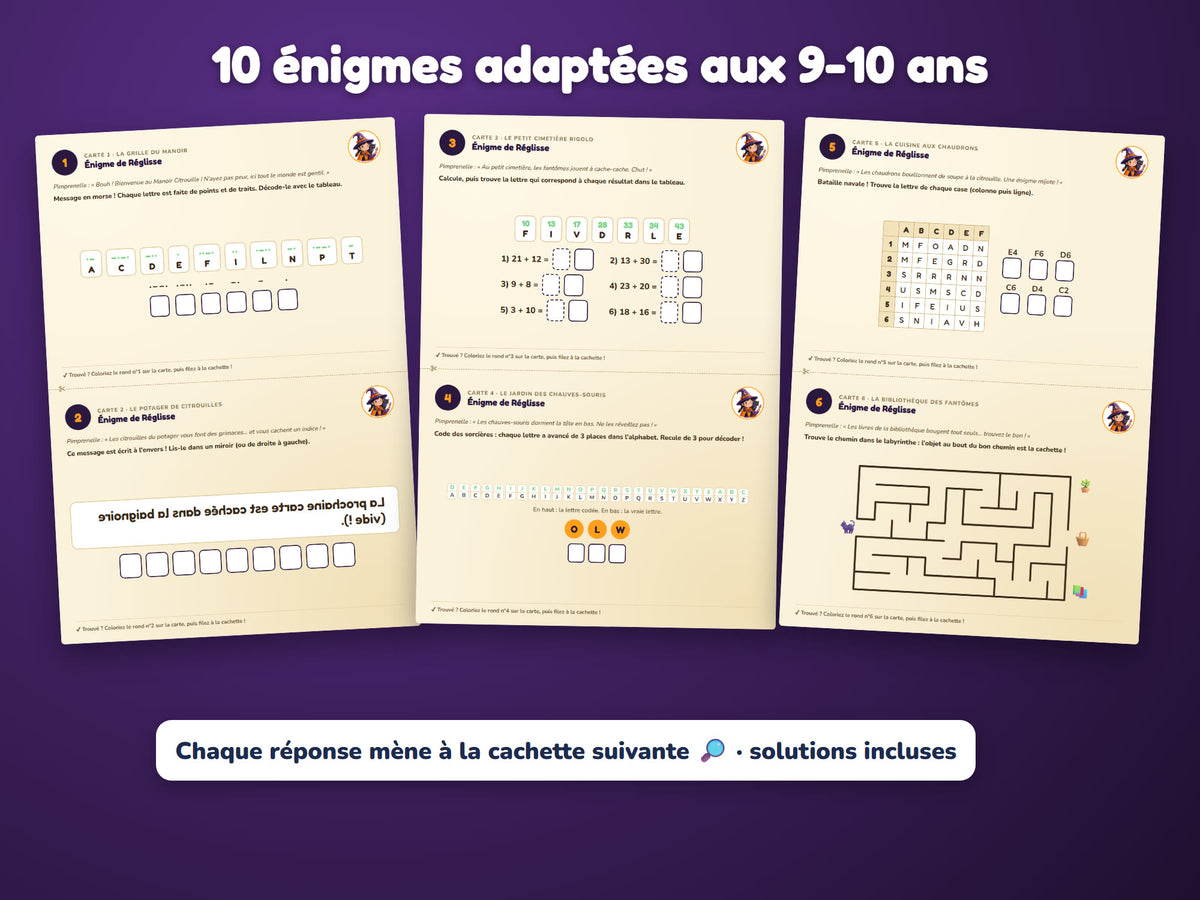 Le Mystère du Manoir Citrouille — énigmes 9-10 ans