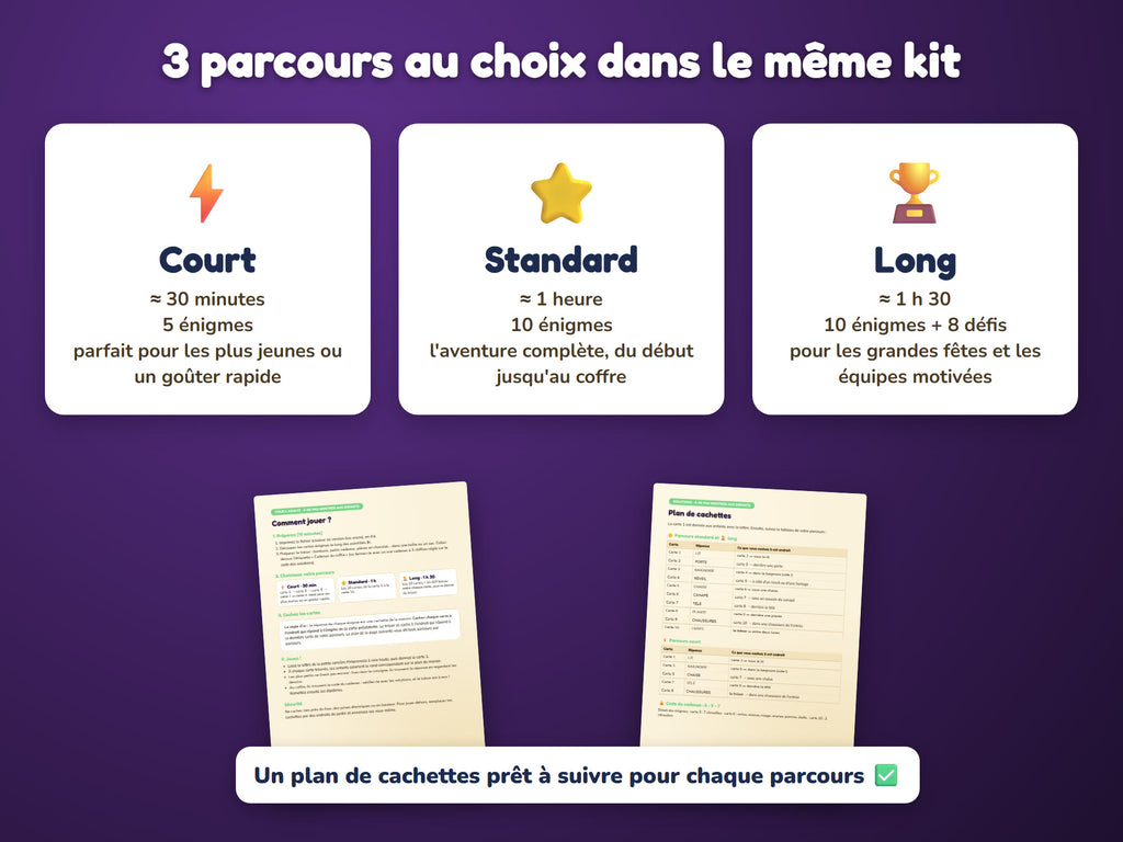Le Mystère du Manoir Citrouille — 3 parcours au choix : court, standard, long