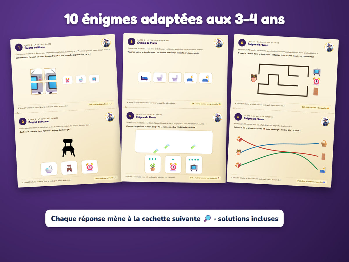 Le Grimoire de l'Académie des Étoiles — énigmes 3-4 ans