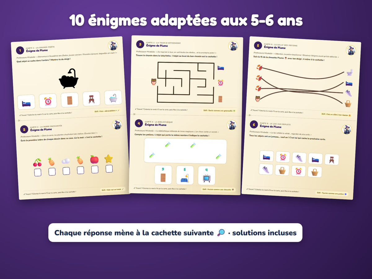 Le Grimoire de l'Académie des Étoiles — énigmes 5-6 ans