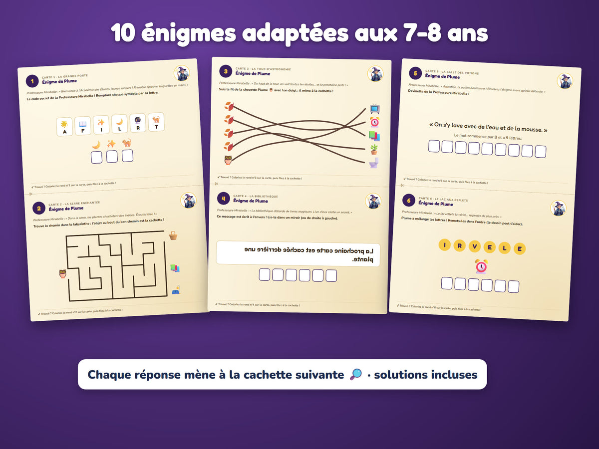 Le Grimoire de l'Académie des Étoiles — énigmes 7-8 ans