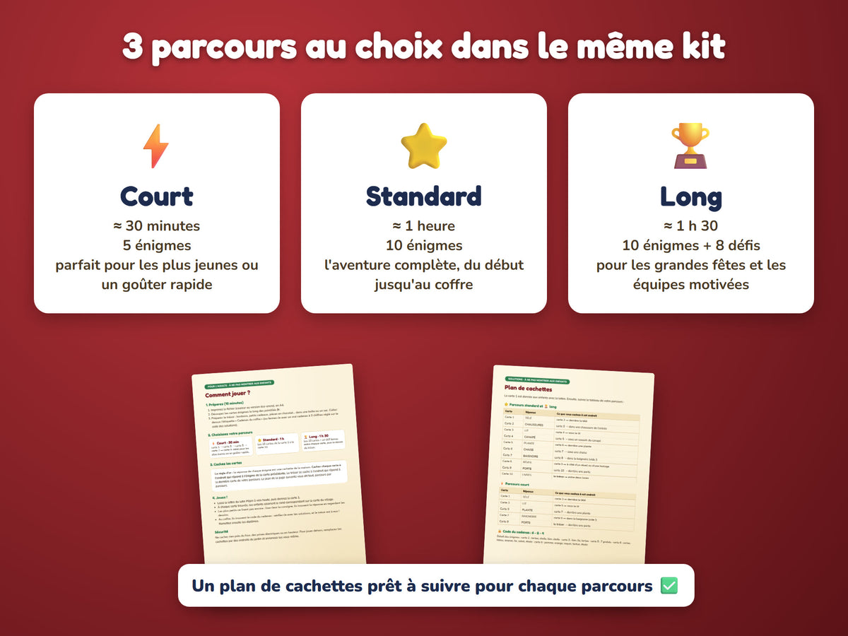 Le Grelot d'Or du Père Noël — 3 parcours au choix : court, standard, long