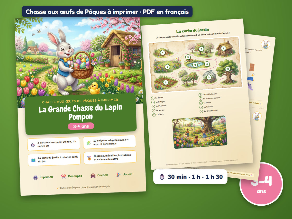 La Grande Chasse du Lapin Pompon — version 3-4 ans