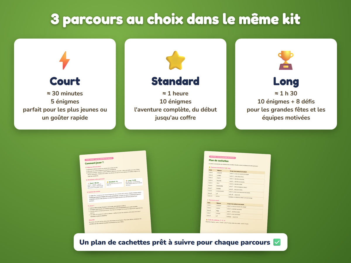La Grande Chasse du Lapin Pompon — 3 parcours au choix : court, standard, long