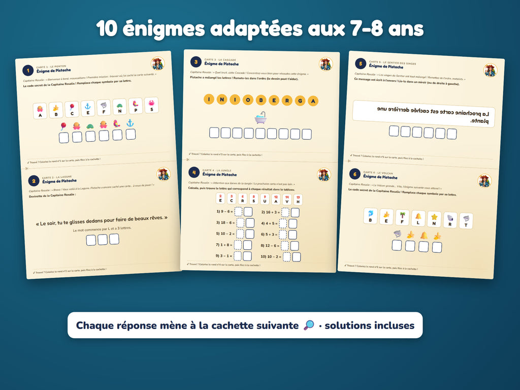 Le Trésor de l'Île aux Perroquets — énigmes 7-8 ans