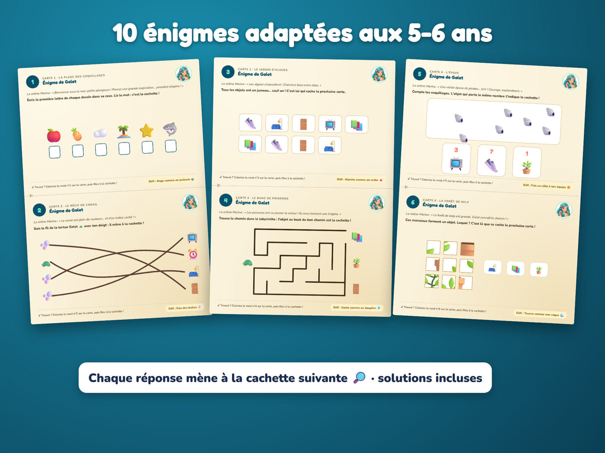 La Perle de l'Océan — énigmes 5-6 ans
