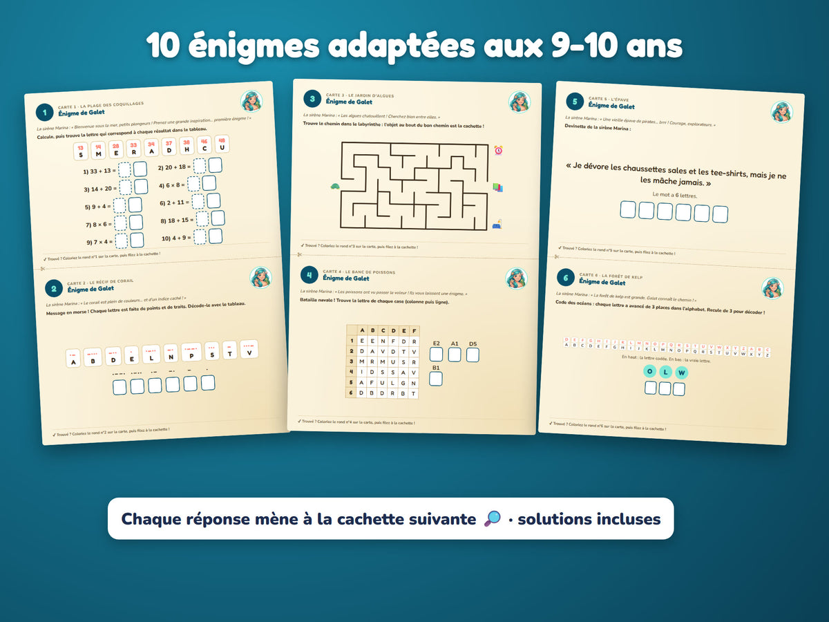 La Perle de l'Océan — énigmes 9-10 ans